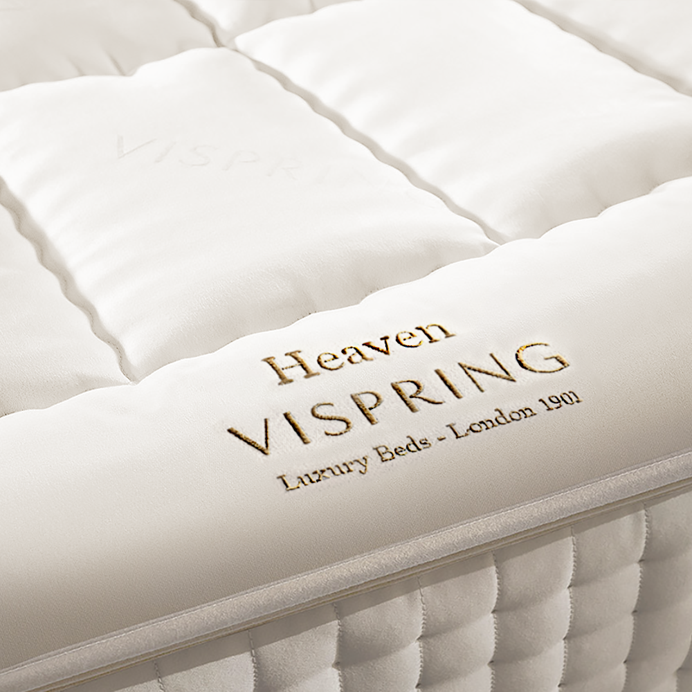 The Vispring Heaven Topper is wool and wool + cotton blend fill and adds a nice plush layer on top of the flatter sleeping surface of the mattress. If you like a flatter surface, we recommend you go without a topper, but if you would like to add 2" of luxurious loft to your mattress, the Vispring Heaven Luxury Topper is a great way to go. Height: 2 inches Materials: • British fleece wool • British fleece wool and cotton blend • British fleece wool