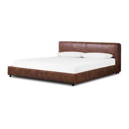 Aidan Bed - Faux Leather: Vintage Tobacco