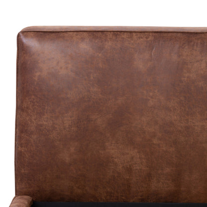 Aidan Bed - Faux Leather: Vintage Tobacco