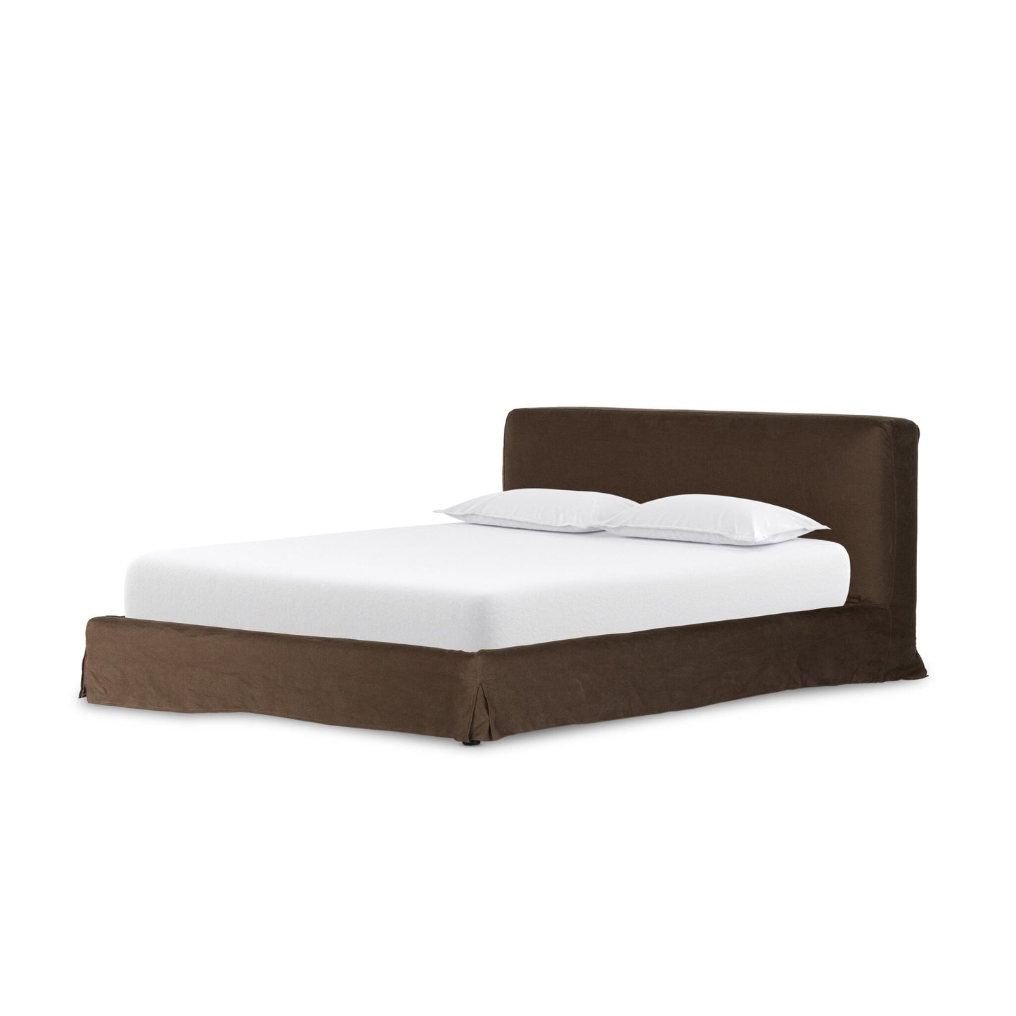 Aidan Slipcover Bed - Coffee