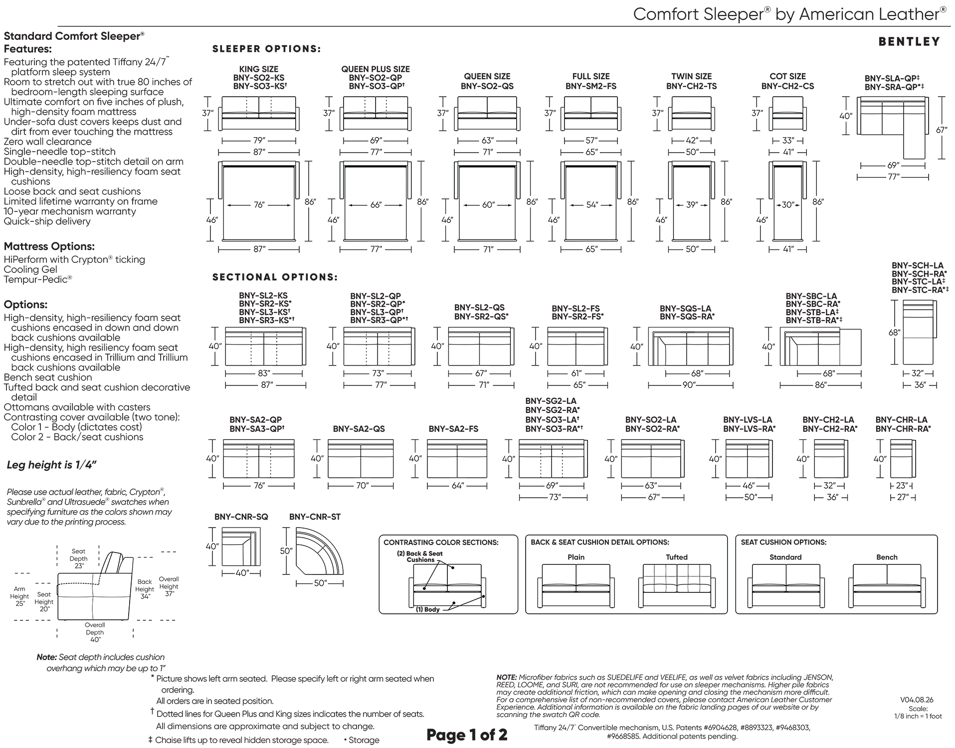 bentley spec sheet