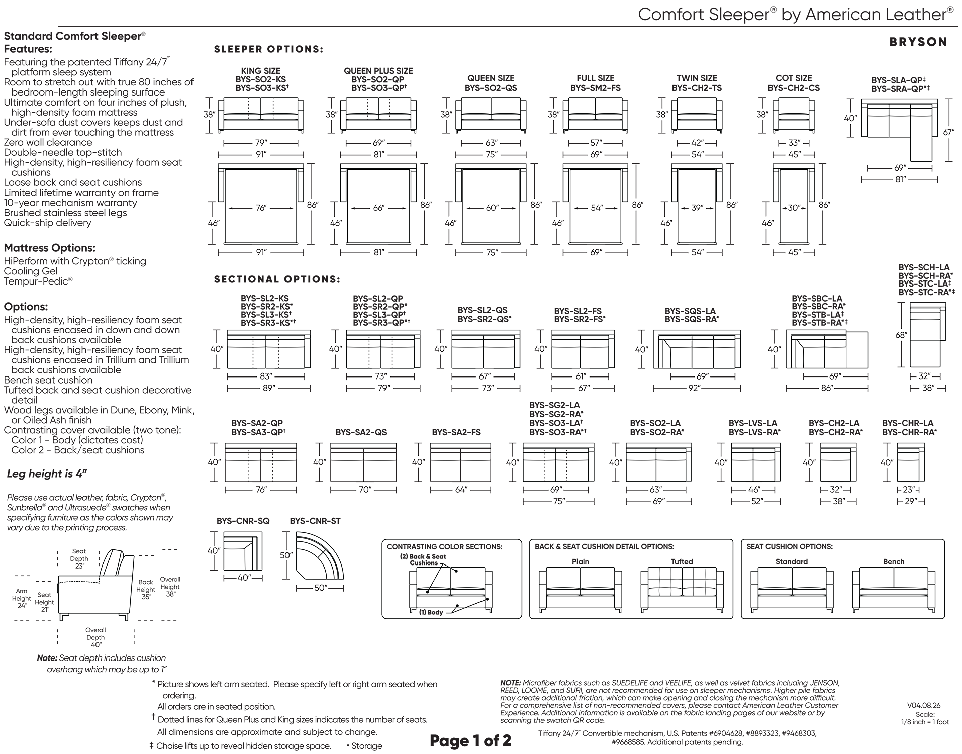 Bryson Spec Sheet