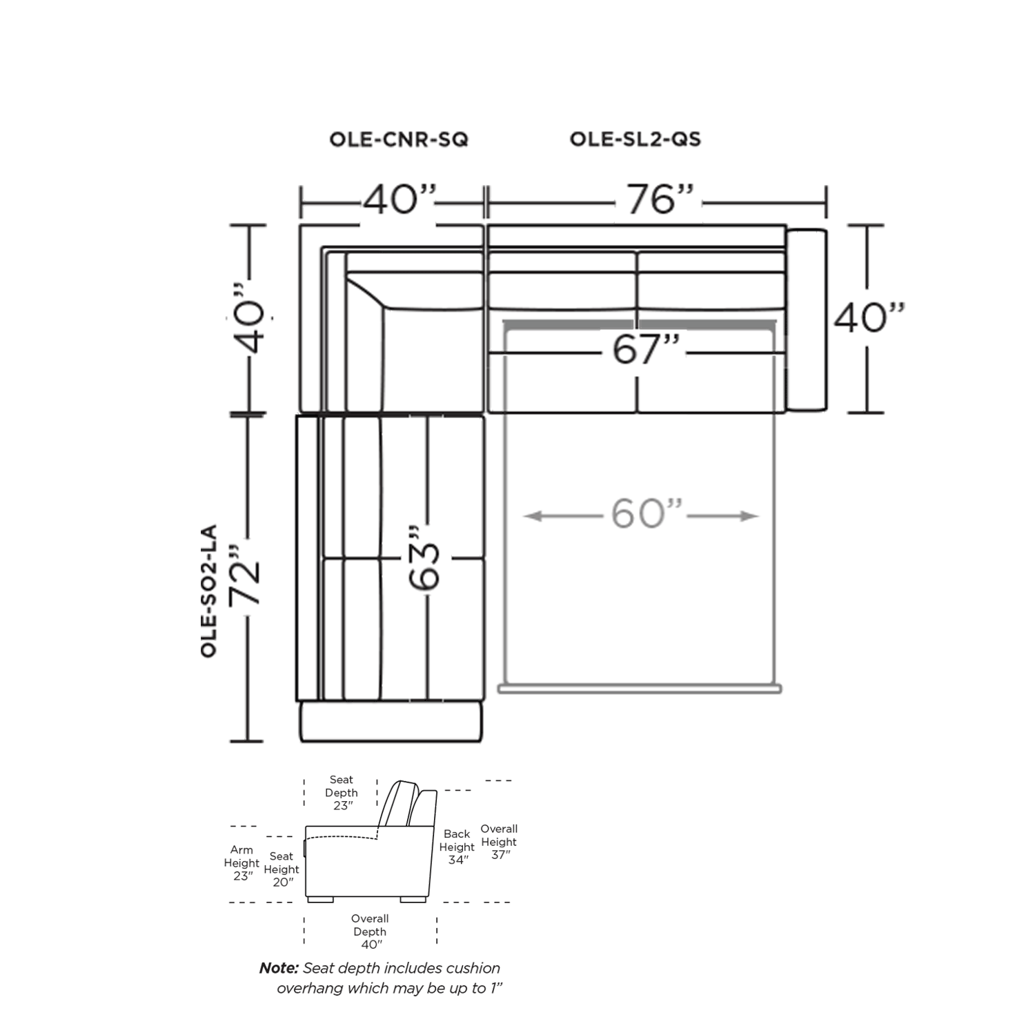35% Off: Sofa Sleeper Sectional Floor Model Clearance: Olson by American Leather