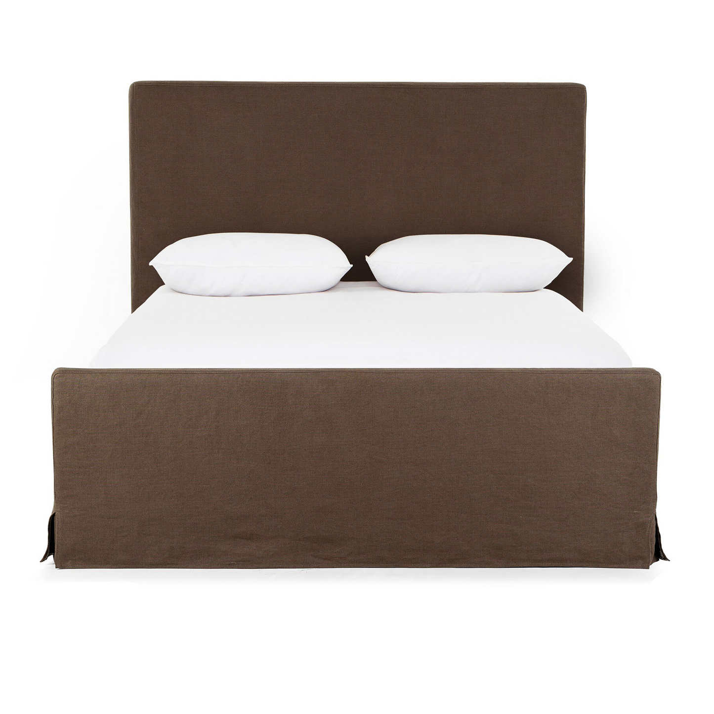 Four Hands Daphne Slipcover Bed in Brussels Coffee Linen