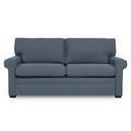 Gaines Comfort Sleeper, blue, two-seat, traditional rolled arm with updated look