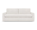 Langdon Comfort Sleeper, white fabric, bench cushion, contemporary design