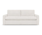 Langdon Comfort Sleeper, white fabric, bench cushion, contemporary design
