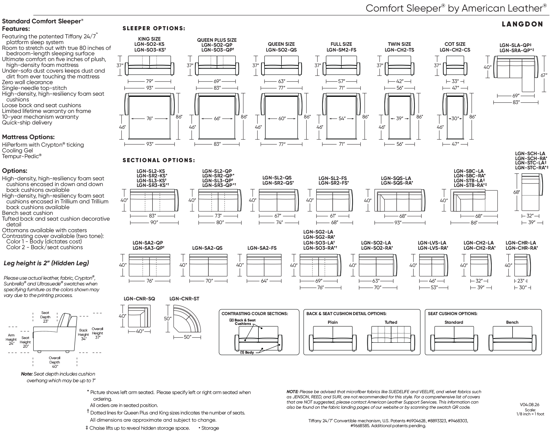 langdon spec sheet