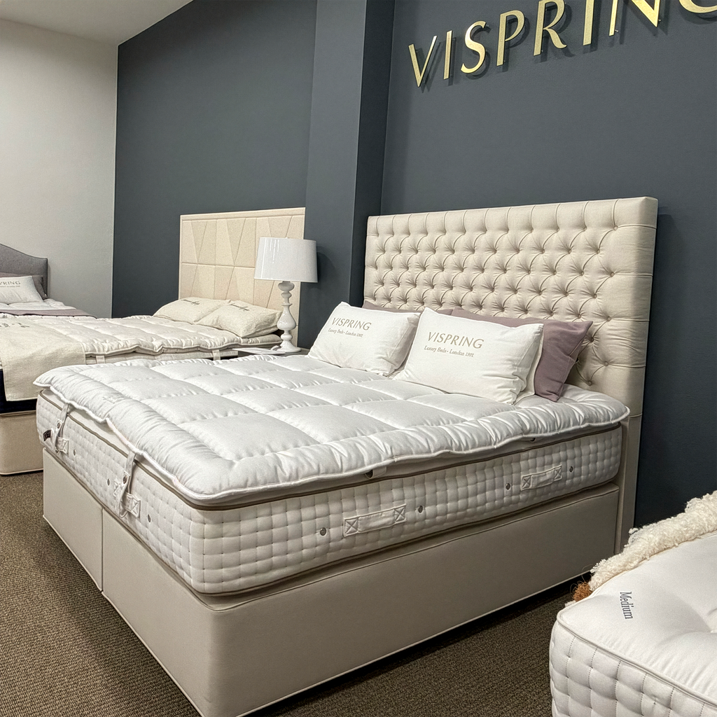 Showroom Refresh Clearance Sale - Vispring Masterpiece - Statesman Divan - Aldo Headboard