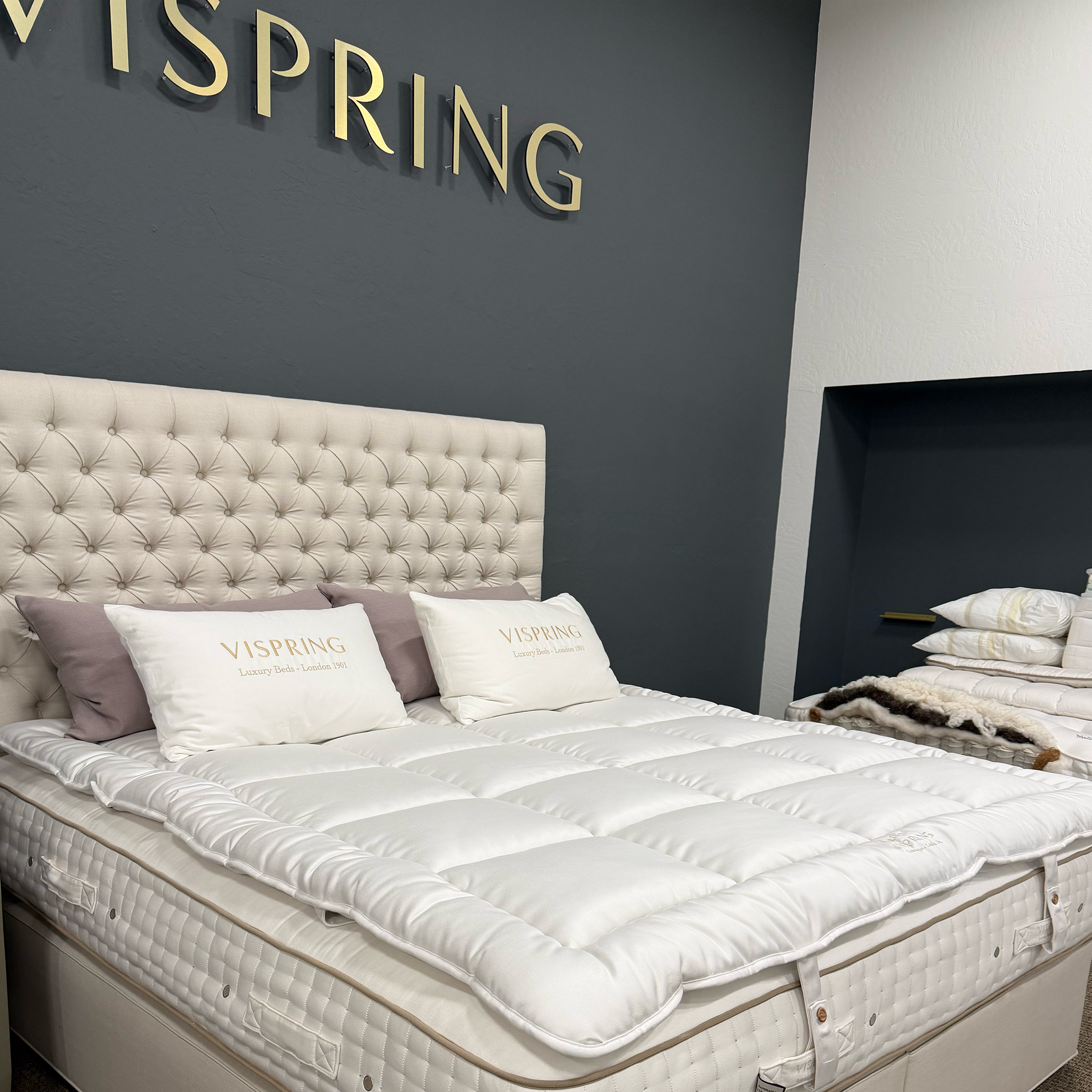 Showroom Refresh Clearance Sale - Vispring Masterpiece - Statesman Divan - Aldo Headboard