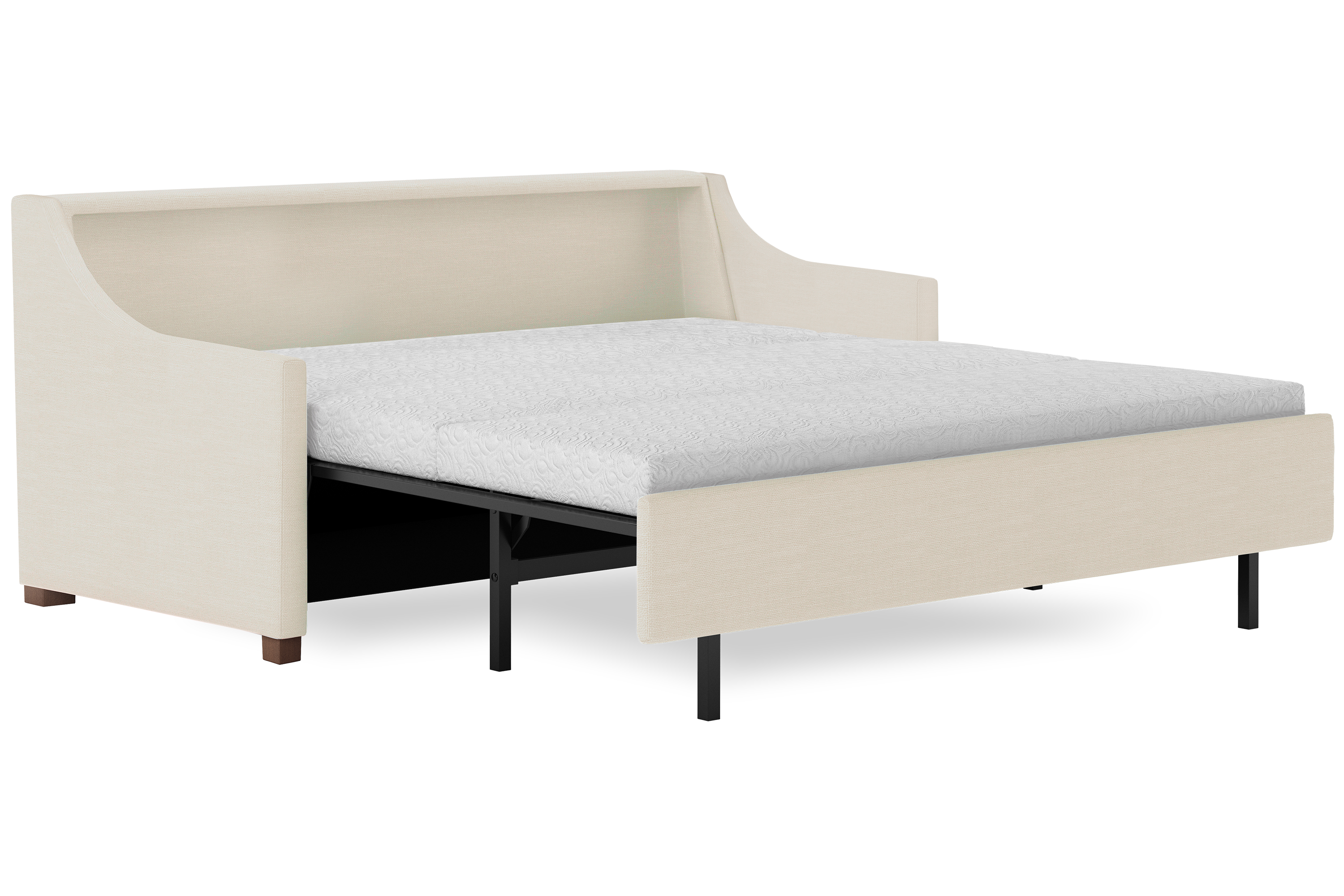 The American Leather Perry Comfort Sleeper has a modern arcing track arm with a smart space efficient shape that is sure to add a bit flair to your home design. 