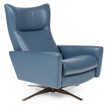 Status Spec Sheet | Comfort Air motion chair by American Leather in Blue Leather